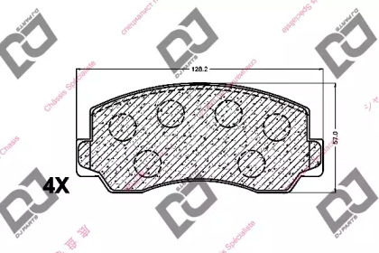 Комплект тормозных колодок DJ PARTS BP1280